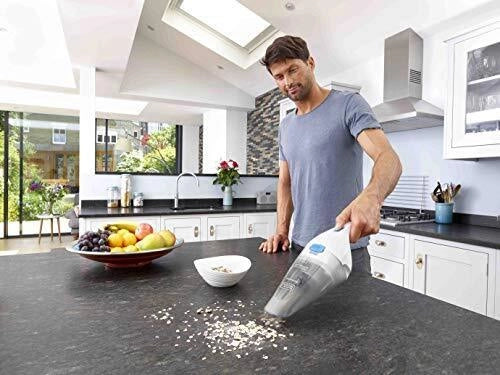 Black & Decker NVC115JL aspirapolvere senza filo Grigio, Bianco Senza sacchetto