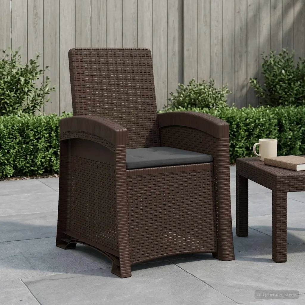 Sedia da giardino reclinabile effetto rattan 8012005