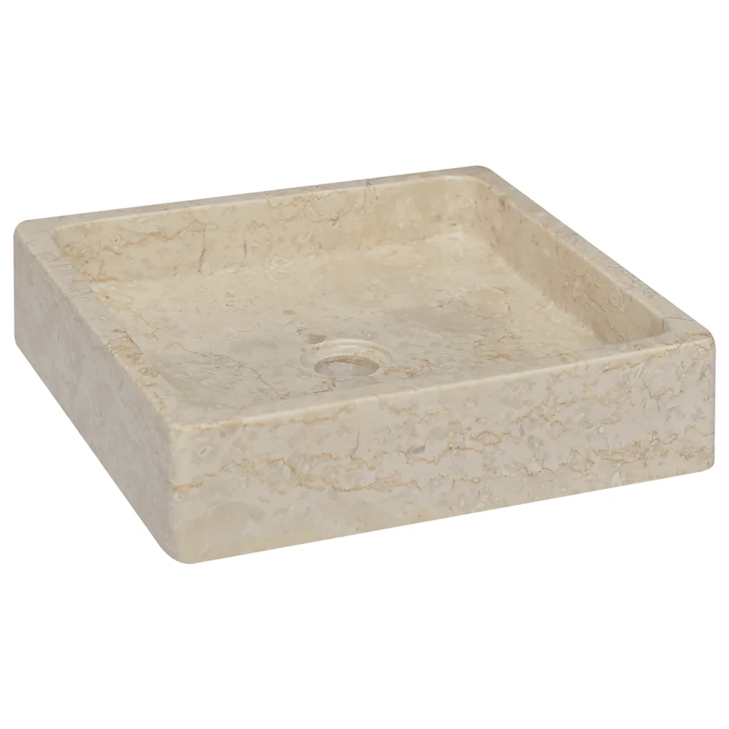 Lavandino Crema 40x40x10 cm in Marmo cod mxl 43599