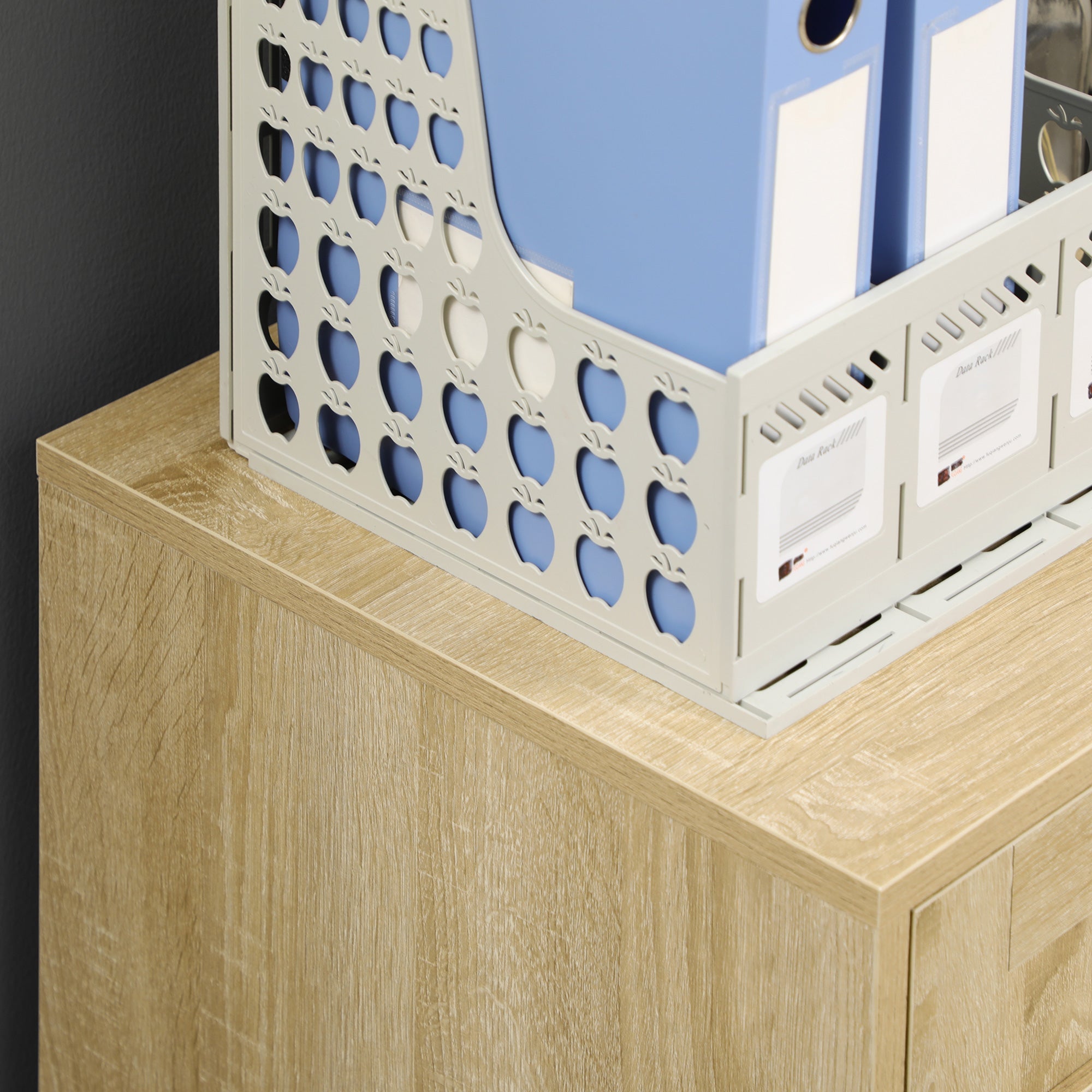 Cassettiera Portadocumenti da Ufficio 39x42x56 cm in Truciolato Legno Naturale