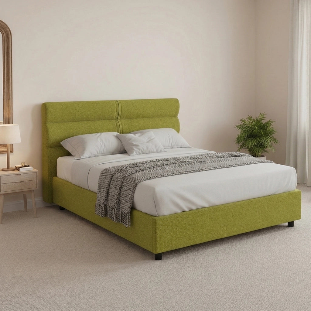 Brinzio, Letto Piazza e Mezza Materasso Incluso Made in Italy, Verde