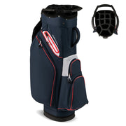 Sacca da golf leggera con 14 scomparti 126,5 x 32 x 26 cm con copertura antipioggia e tasche termiche poliestere blu 20_0013408