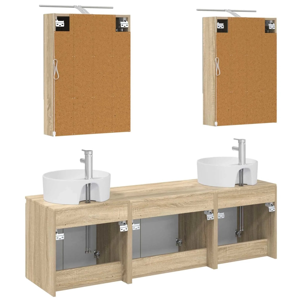 Set di Armadi da Bagno 5 pcs Rovere Sonoma Legno ingegnerizzato 3406441