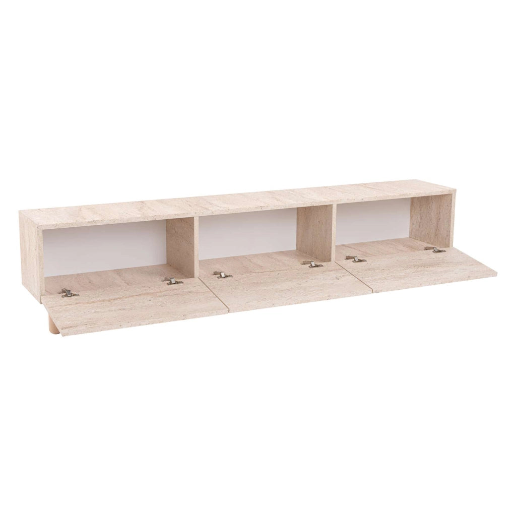 Baluffi, Mobile Porta tv 3 Ante, 180x31x42h cm Beige Marmo