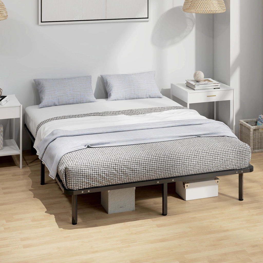 Letto Matrimoniale Contenitore in Legno Massello con Rete a Doghe ¨C Zephmum ¨C 160x190 Nero