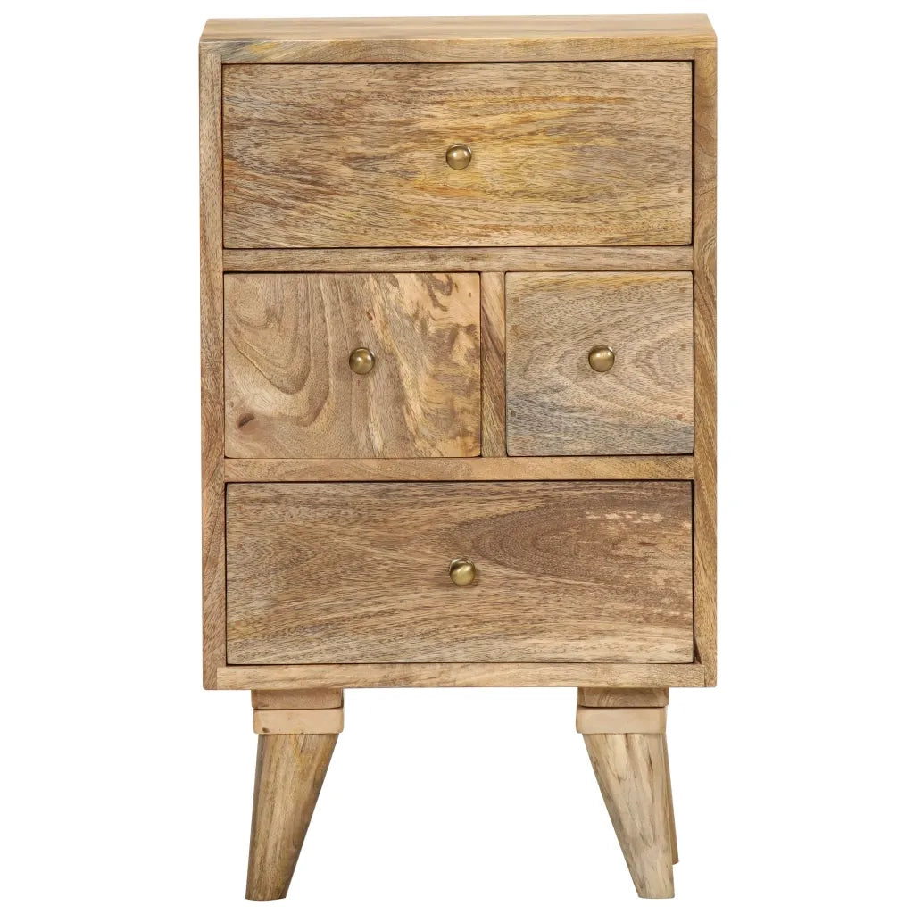 Comodino 36x30x60 cm in Legno Massello di Mango 286123