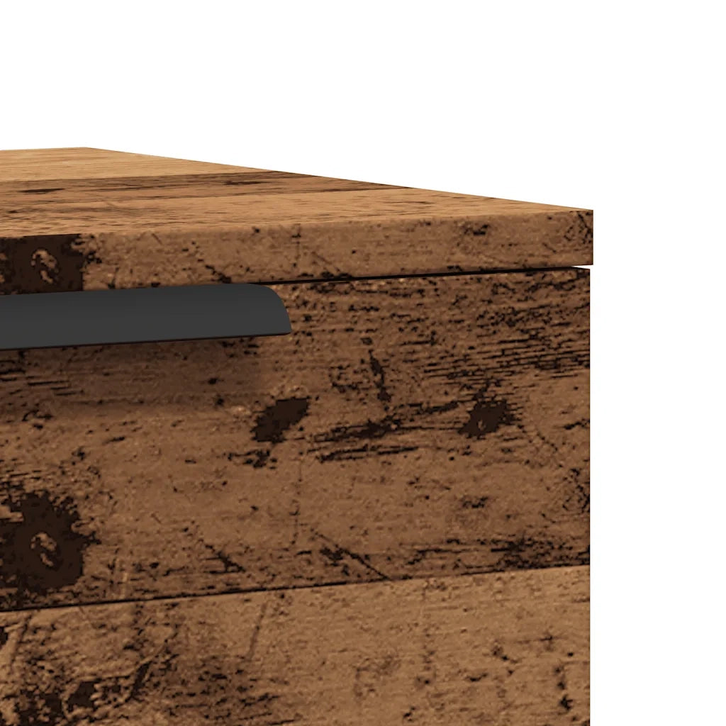 vidaXL Comodino a Muro Legno Antico 34x30x20 cm