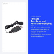 Caricabatteria 7,4V 1000mA - Caricatore USB - Caricabatteria per auto - Sicurezza contro cortocircuito - Caricamento rapido e stabile - Peso ridotto 15g - Caricatore per batterie
