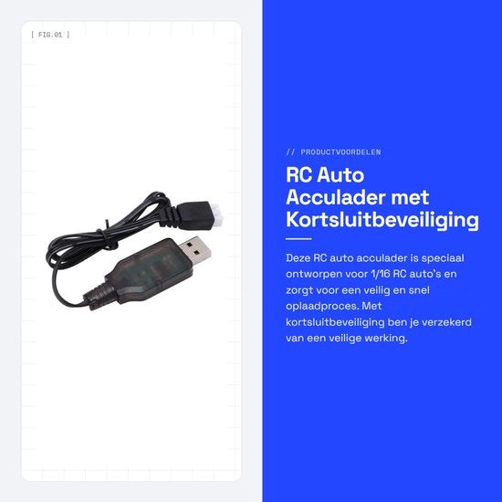 Caricabatteria 7,4V 1000mA - Caricatore USB - Caricabatteria per auto - Sicurezza contro cortocircuito - Caricamento rapido e stabile - Peso ridotto 15g - Caricatore per batterie