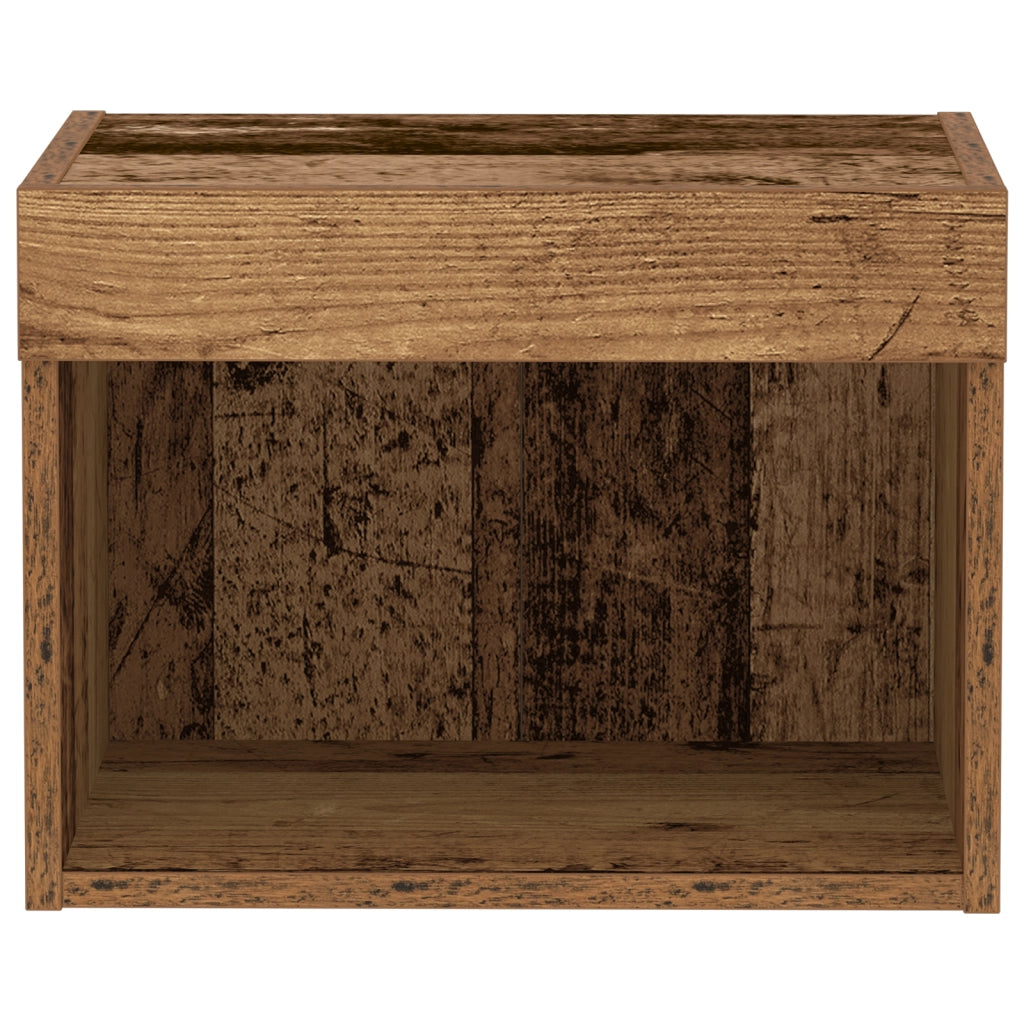 Armadi a muro  con luci LED 2 pezzi in legno vintage 40x30x30 cm