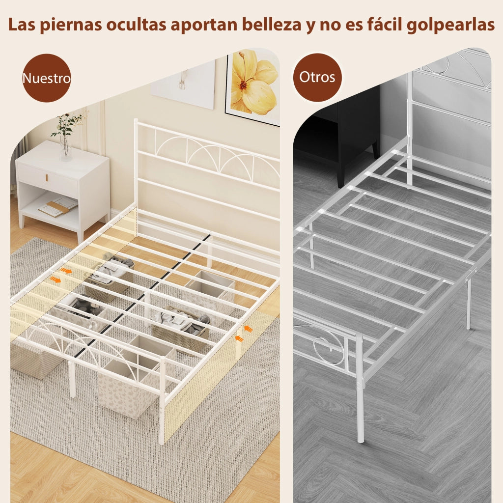 Letto Contenitore 140x190 cm ¨C Minimal ¨C Struttura Acero Grigio