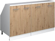 Set di mobili sottotetto Rion, Rovere artigianale, 140 cm Set di 2 carcasse armadio profondità 60 cm, adatto per il salvaspazio sotto tetti spioventi