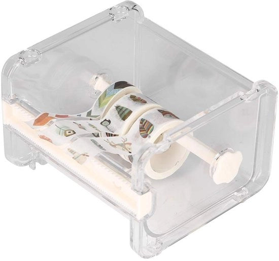 Dispensatore di Nastro Washi | Contenitore trasparente per DIY e ufficio | Organizzazione facile
