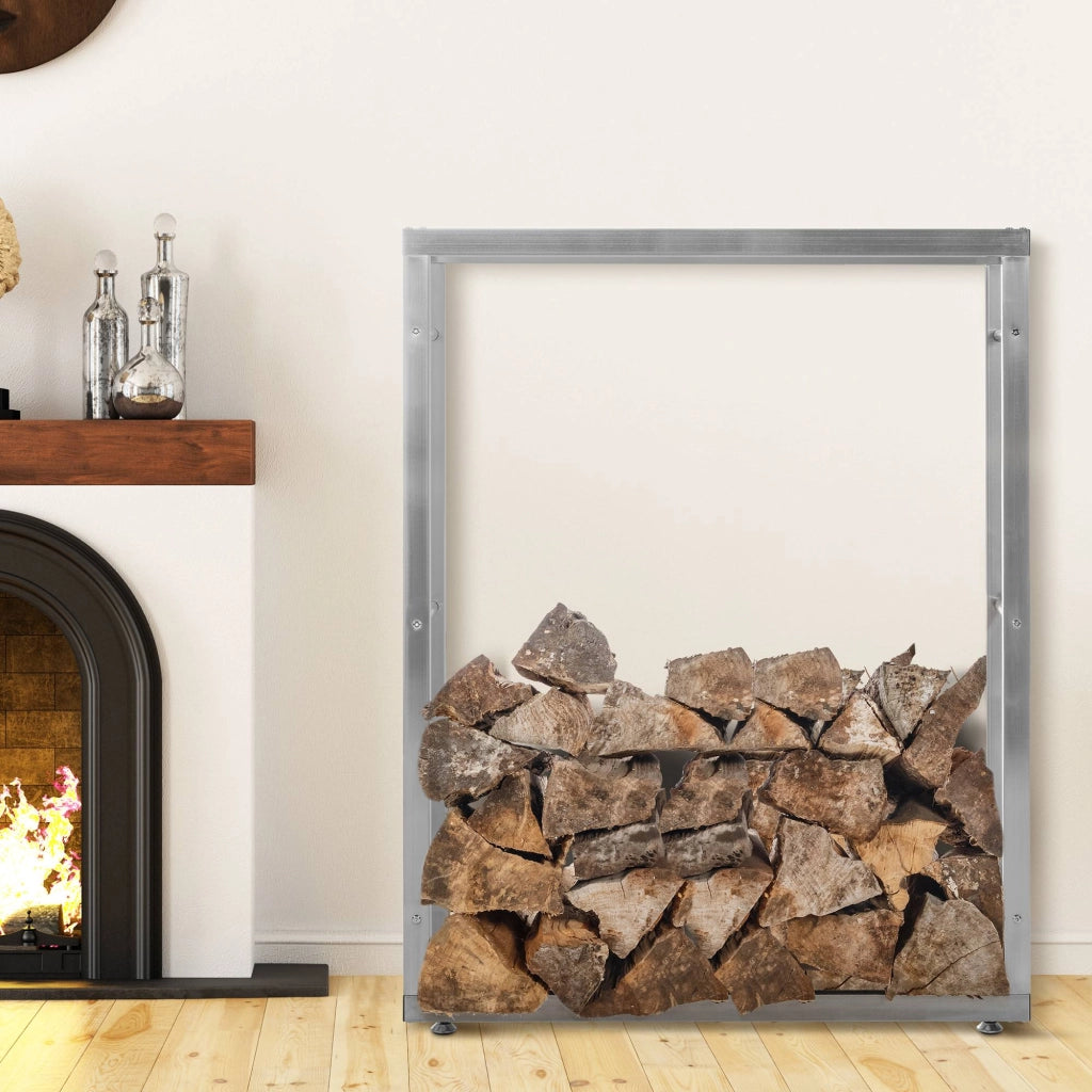 Porta legna Keri in acciaio inox acciaio ,25x100x125 cm