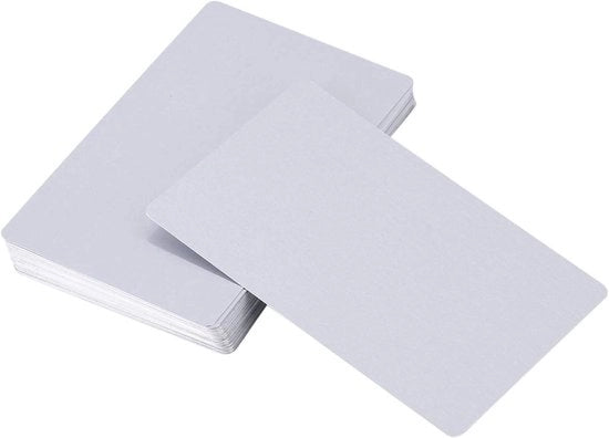 50 pezzi Visitecarte in Metallo 0,22mm Sublimazione Blanco Stampabile con Inchiostro a Getto d'Inkjet Carta di Identificazione Acqua Resistenete ID-Visitecarte senza Chip per Stampante