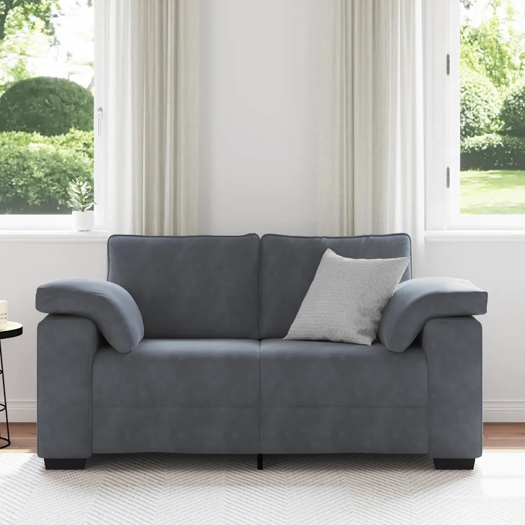 Divano Divanetto-Sofa Grigio Scuro 120 cm in Velluto 271067