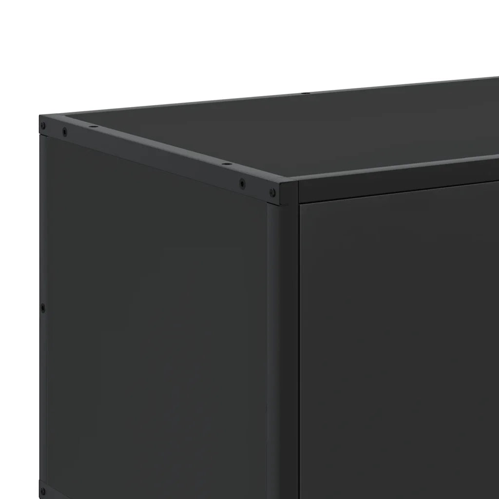 Mobile Porta TV Nero 150x35x41 cm in Truciolato e Metallo 848859