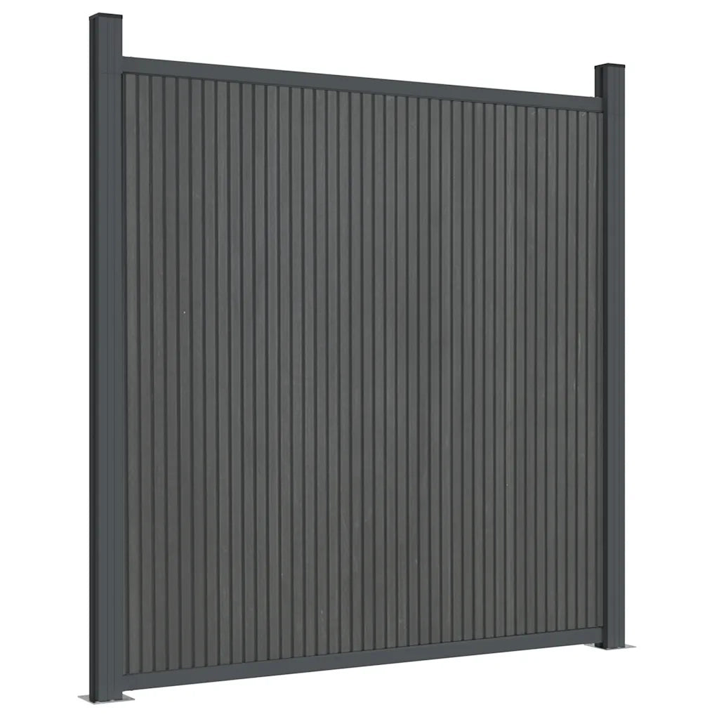Pannello di Recinzione Grigio 180x186 cm in WPCcod mxl 90568