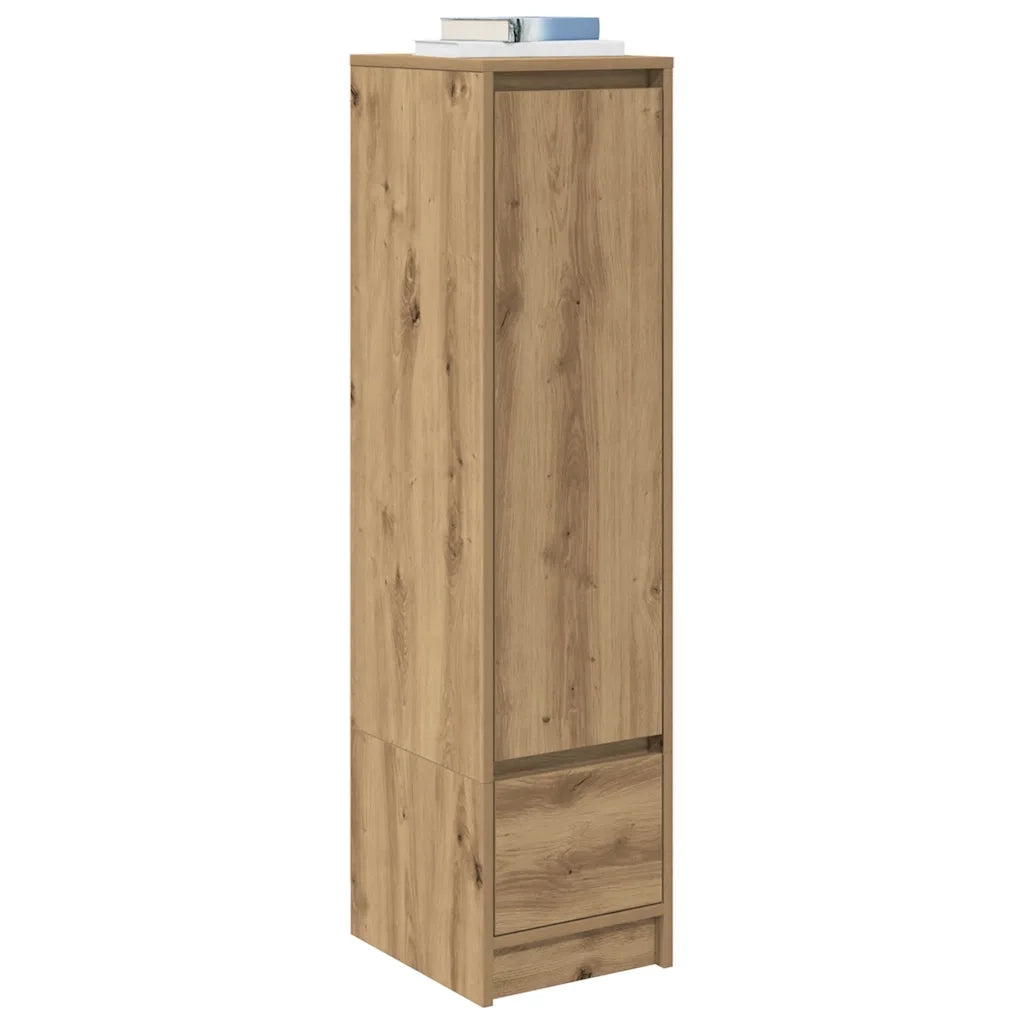 Credenza Alta Rovere Artigianale 29,5x34x119,5 cm in Truciolato 861660