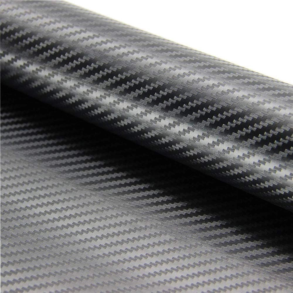 Trade Shop - Pellicola 3d Adesiva Fibra Carbonio Per Auto Universale Interni Esterni 60x100cm -