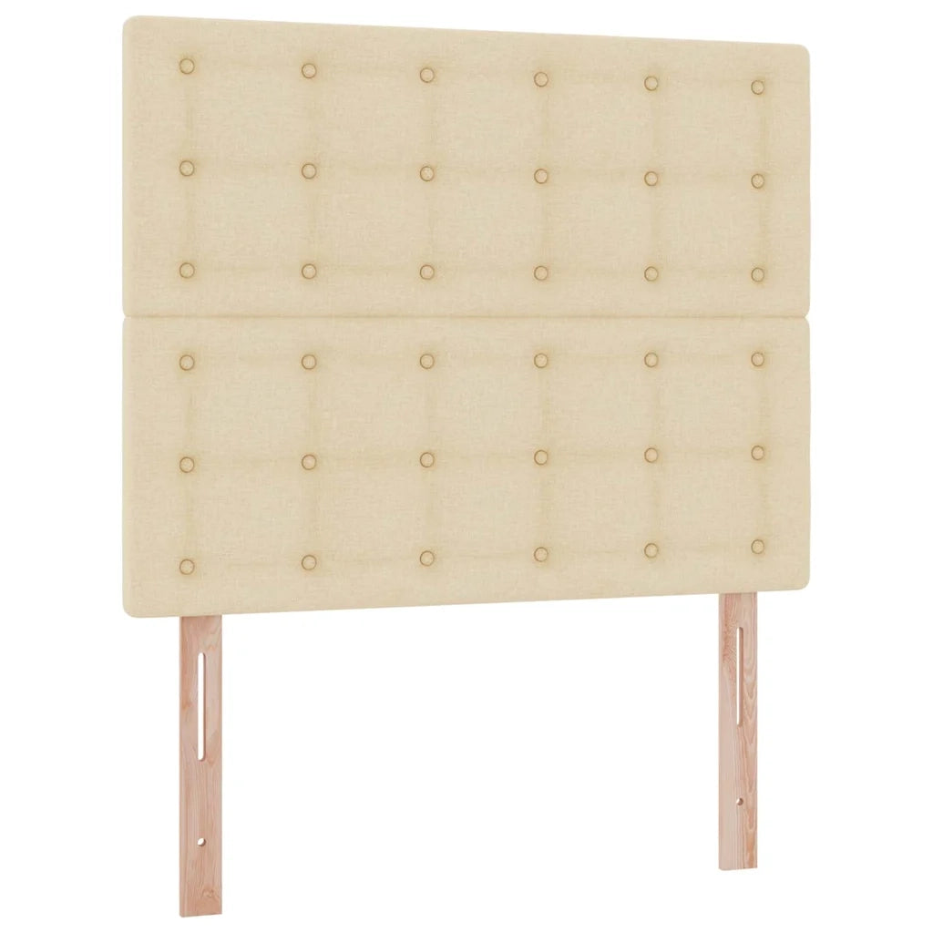 Letto con contenitore e LED Crema 120 x 190 cm Poliestere 3372532