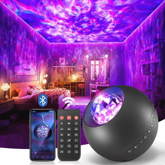 Proiettore di Cielo Stellato con Bluetooth e Suono, Lampada da Notte per Bambini e Adulti, Decorazione da Sogno per la Camera da Letto