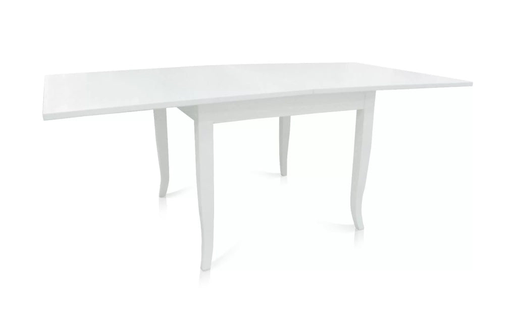 Tavolo con allunghe 90x90 libro bianco opaco (747) - Mobili 2G