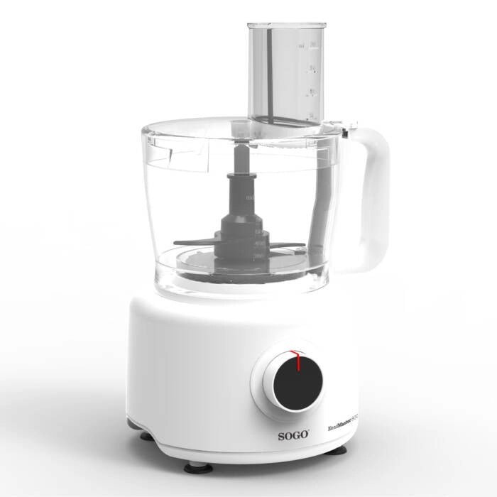 Robot da cucina 2L 800W con 2 velocità e funzione pulse, trita affetta e grattugia con accessori inclusi - Sogo