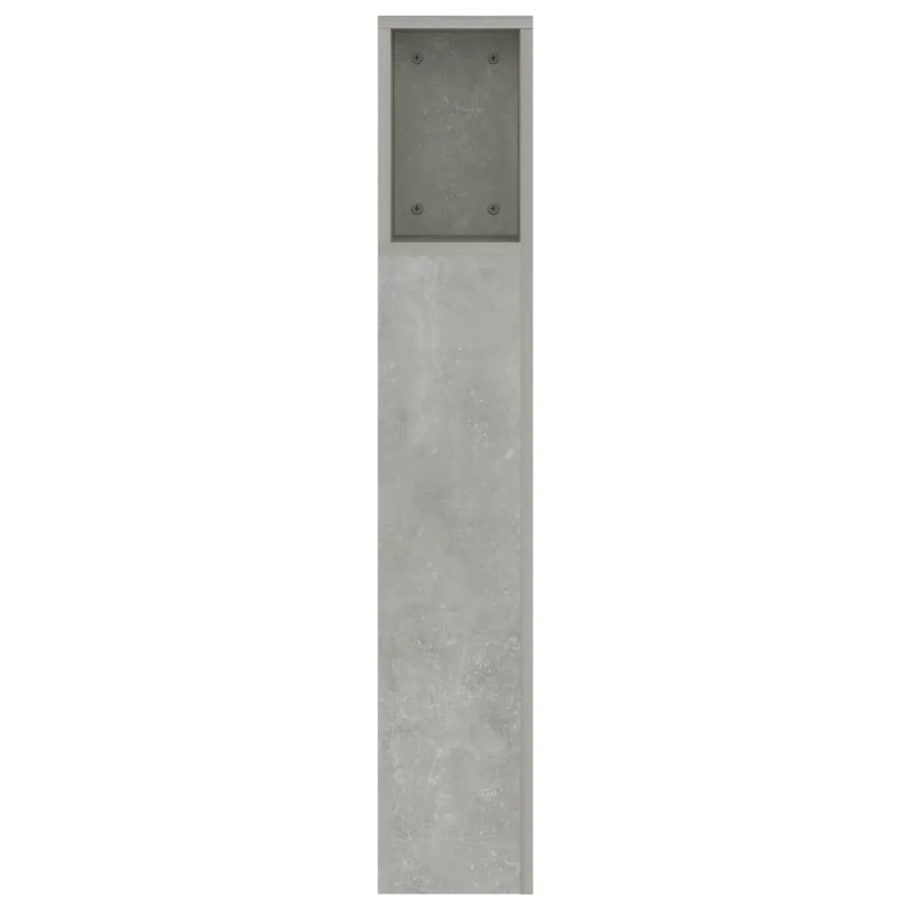 Testiera con Scomparti-Testata con Ripiani Grigio Cemento 160x18,5x104,5 cm