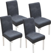 Set di coperture per sedie - 4 pezzi - stretch - rettilineo - Coperture per sedie - Copritravi - Coperture per sedie Stretch - Universali - Coperture per sedie da ufficio - Copertura per sedia - Per schienale e seduta