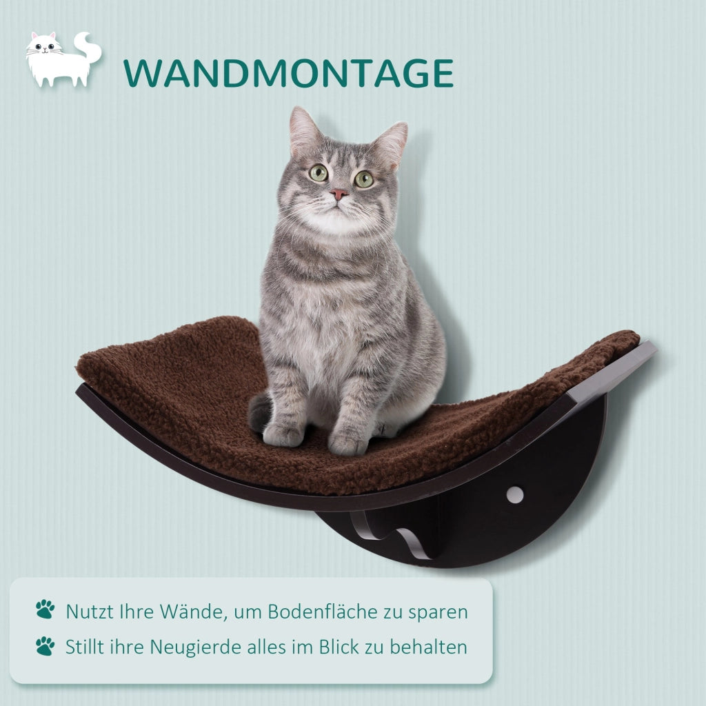 Libreria per gatti ¨C zephmum ¨C marrone, montaggio a parete, 4.5 kg