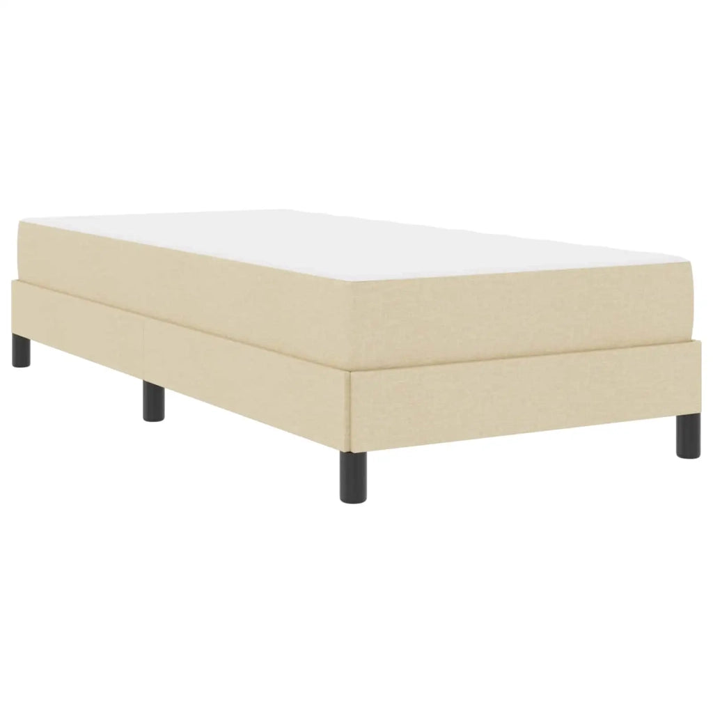 Letto a molle con materasso Crema 80 x 200 cm Tessuto