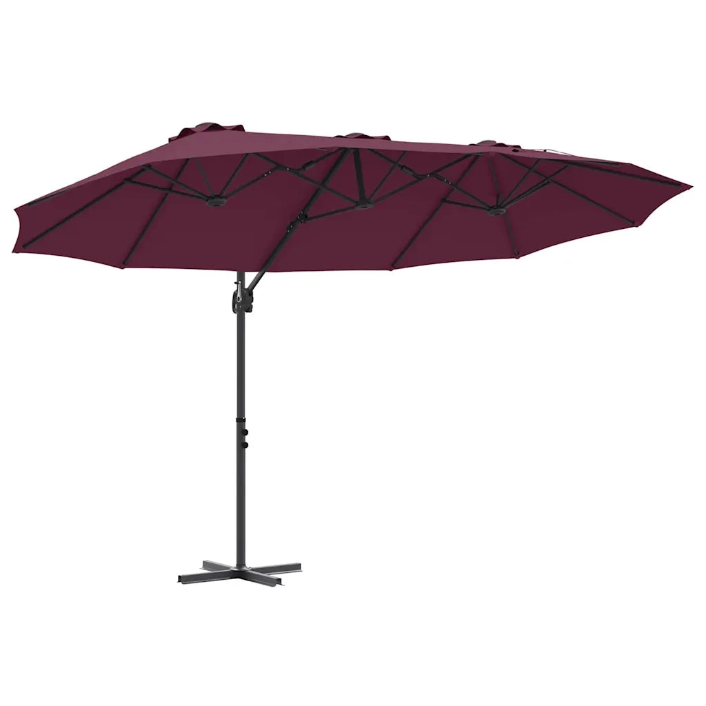 Ombrellone Rosso Bordeaux 372 x 198 x 243 cm 42003381