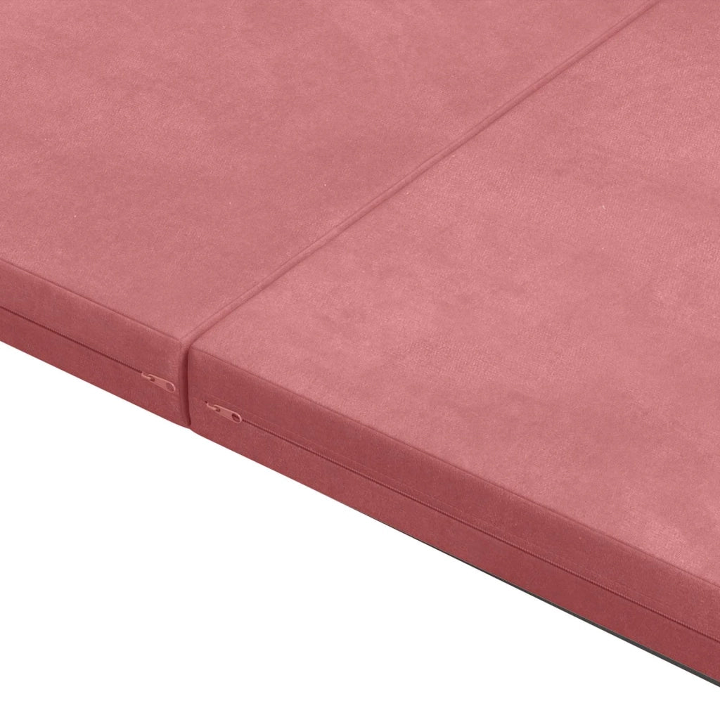 Divano Letto Pieghevole 140 x 67 x 45 cm Rosa 900278