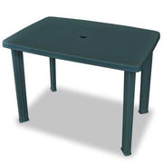 Trade Shop - Tavolo Da Giardino Verde Esterno Resistente 101x68xh72cm Con Foro Ombrellone 023738 -