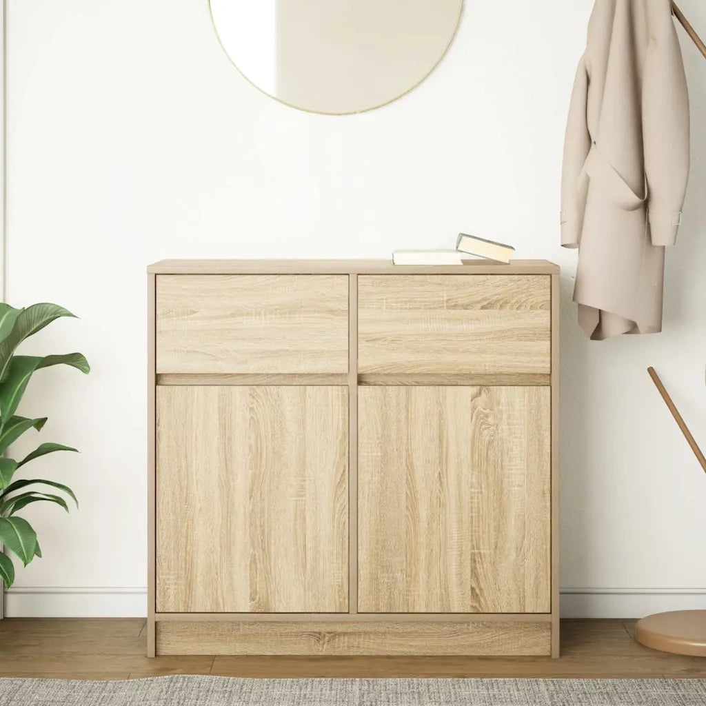 vidaXL Credenza con Cassetto Rovere Sonoma 80x34x76 cm in Truciolato