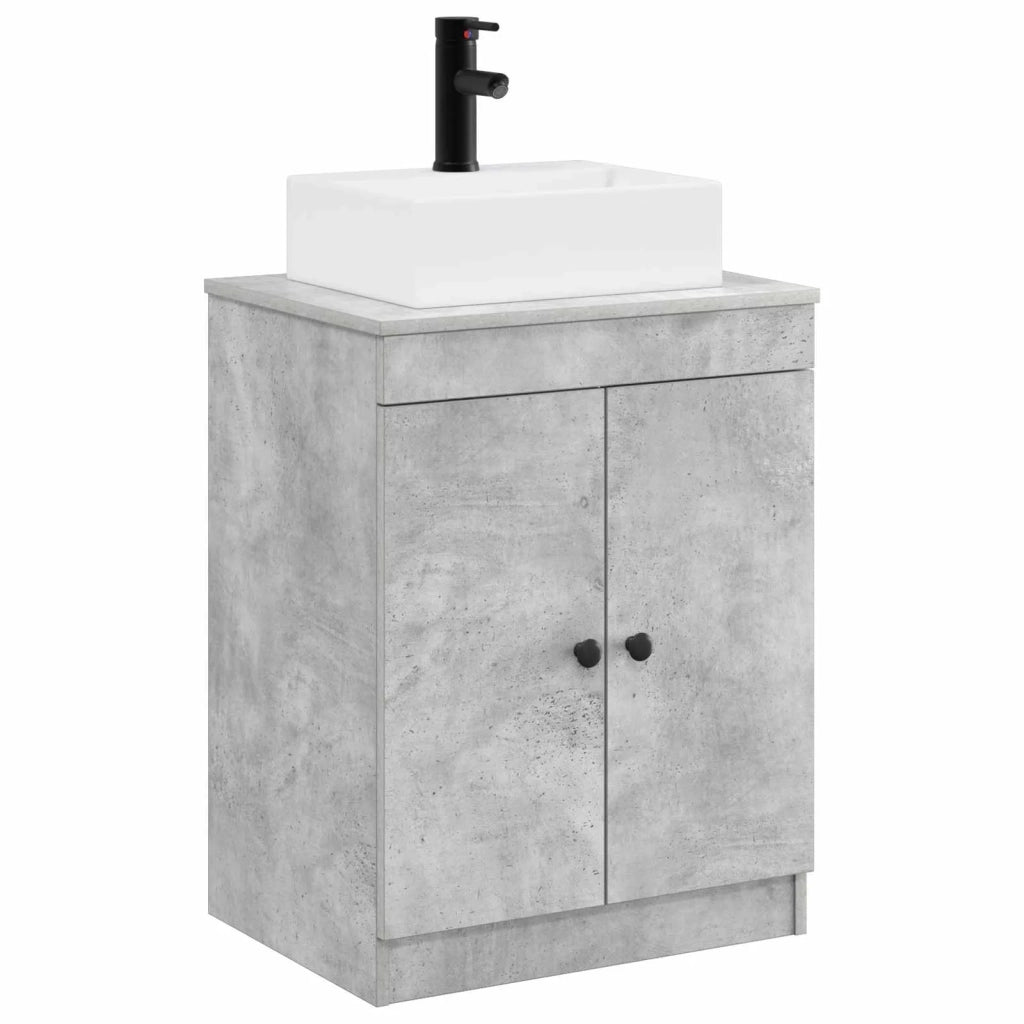 Set di mobili per il bagno Grigio Cemento Legno ingegnerizzato 3404253