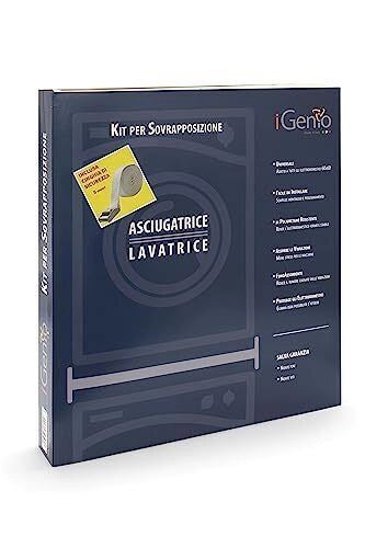 IGenio 997 Kit Sovrapposizione Colonna Lavatrice Asciugatrice Universale 60x60 cm Poliuretano colore Antracite