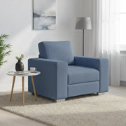 Divano-Poltrona-Sofa Relax-Divanetto Sedia Blu 60 cm Tessuto di velluto a coste