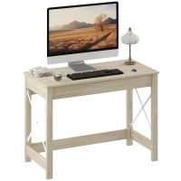 Scrivania Moderna Scrivania Scrivania per Computer Facile da Montare per Ufficio Studio 105x50x76 cm Naturale