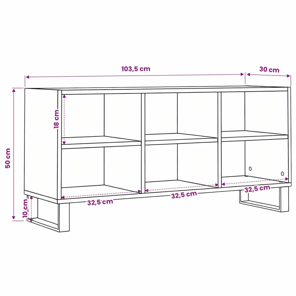 Mobile TV Rovere artigianale 103,5 x 30 x 50 cm