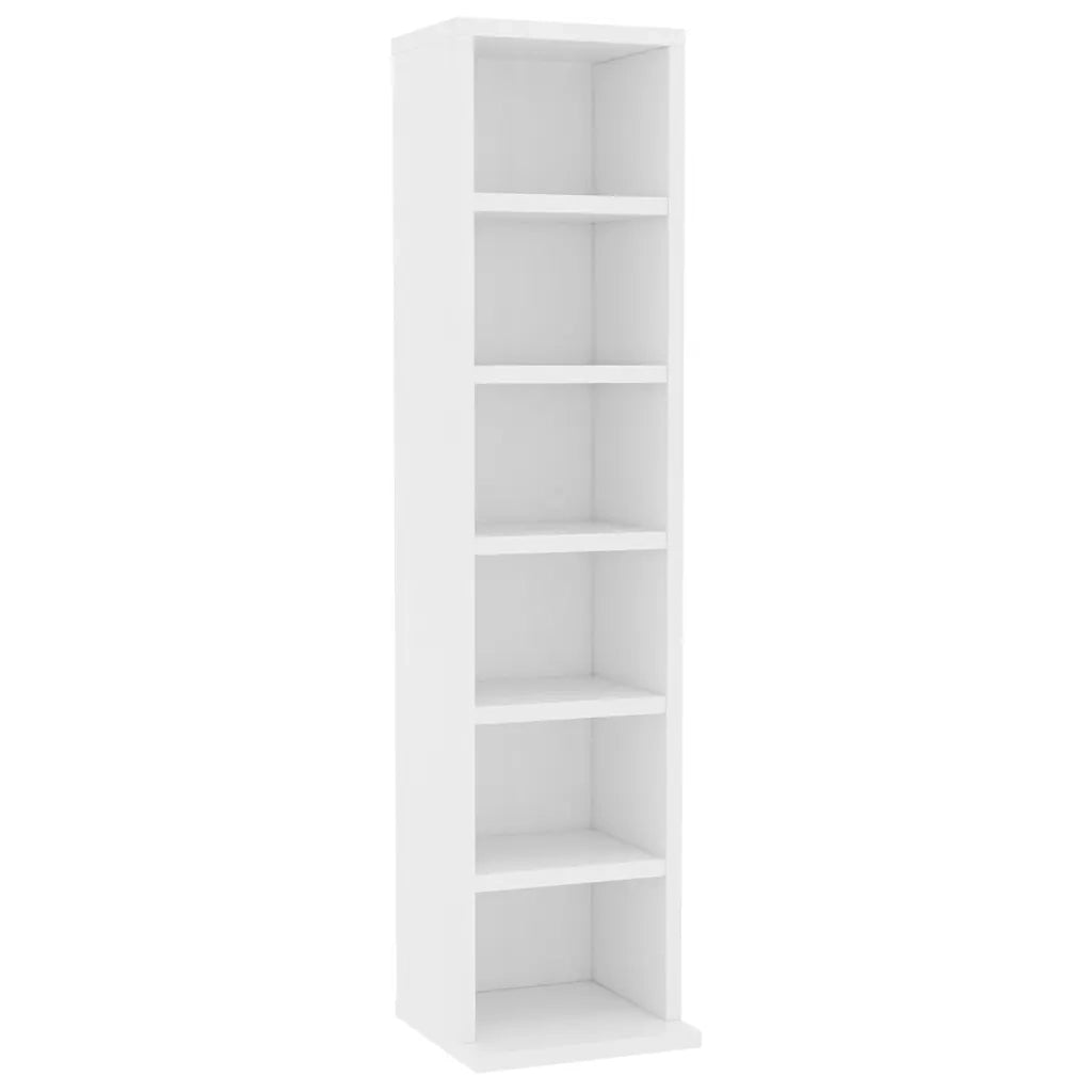 Mobile Porta CD Bianco 21x20x88 cm in Legno Multistratocod mxl 127067