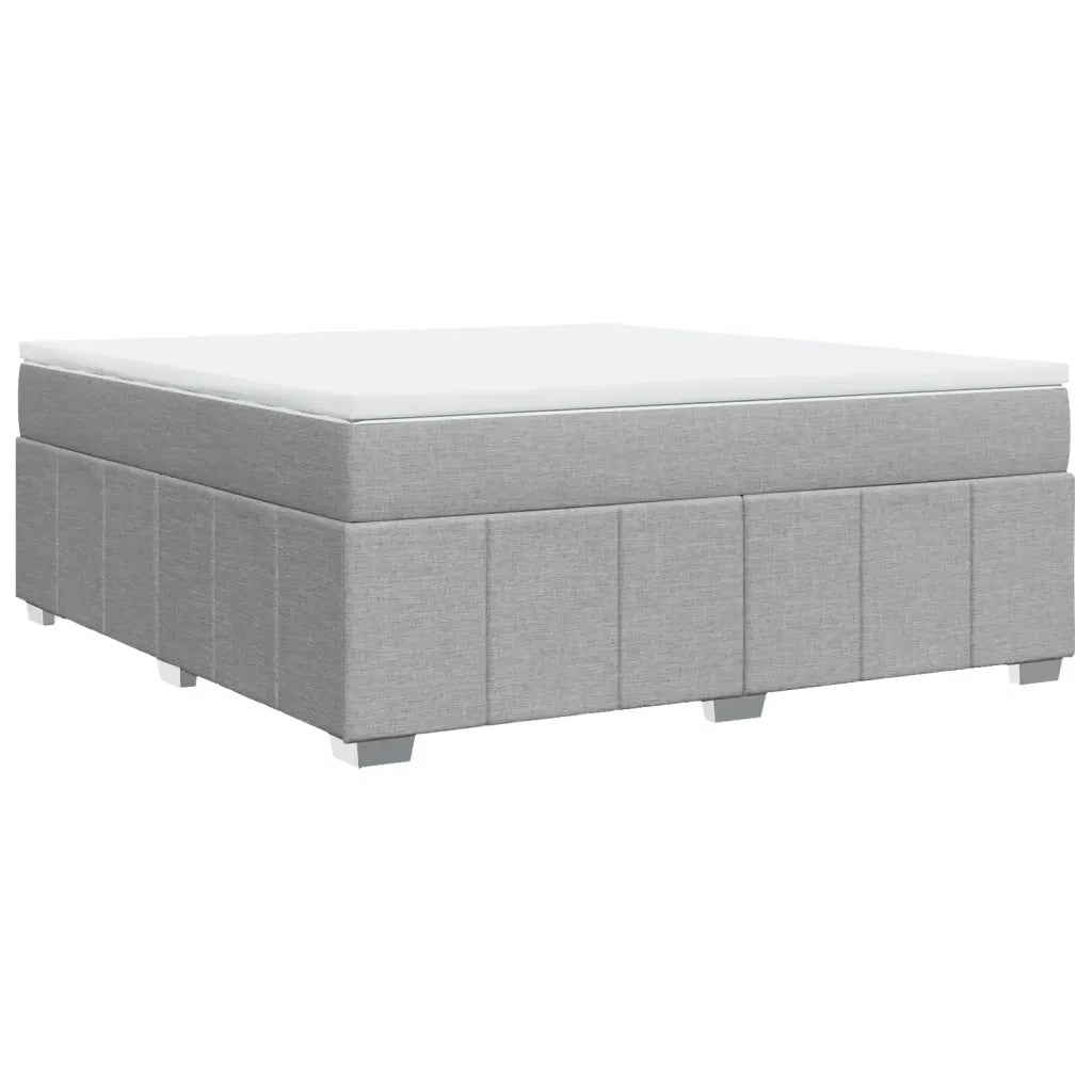 Giroletto a Molle con Materasso Grigio Chiaro180x200 cm Tessuto 3285491