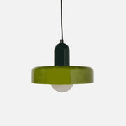 Lampada a sospensione da interno in vetro e metallo, ø25cm, verde