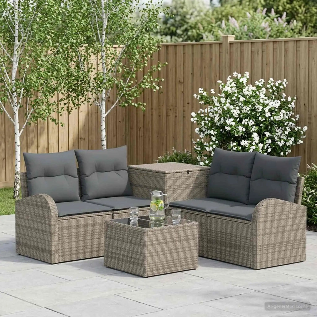 Set di divani 6 pz Grigio e Grigio Scuro 3447190