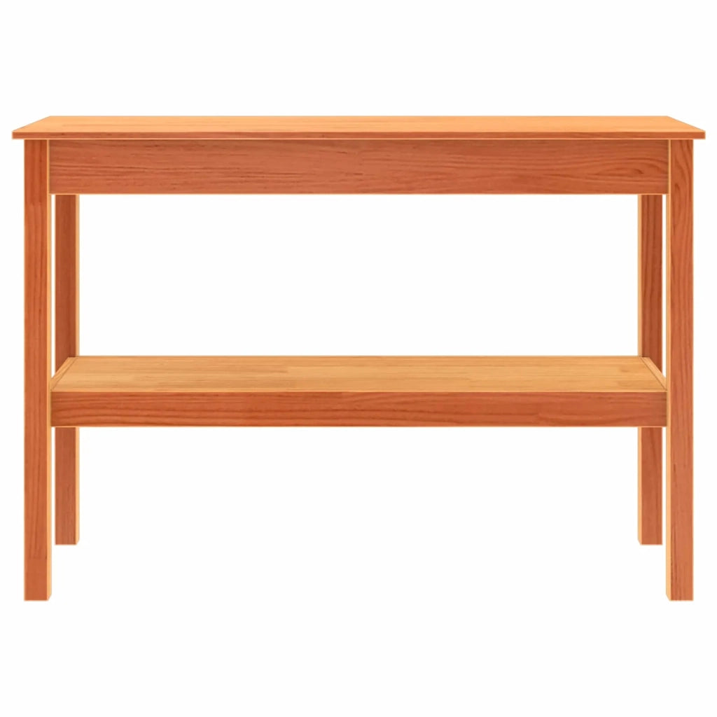 Tavolo Consolle | Tavolo d'Ingresso con lo scaffale Marrone cera 110 x 40 x 75 cm