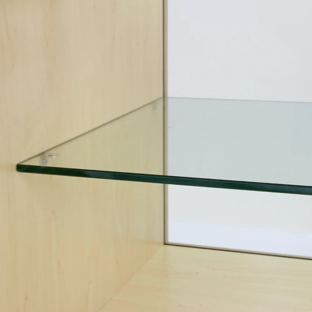 Set Solar con 3 Banconi da Negozio e Reception con Finitura in Acero Laminato