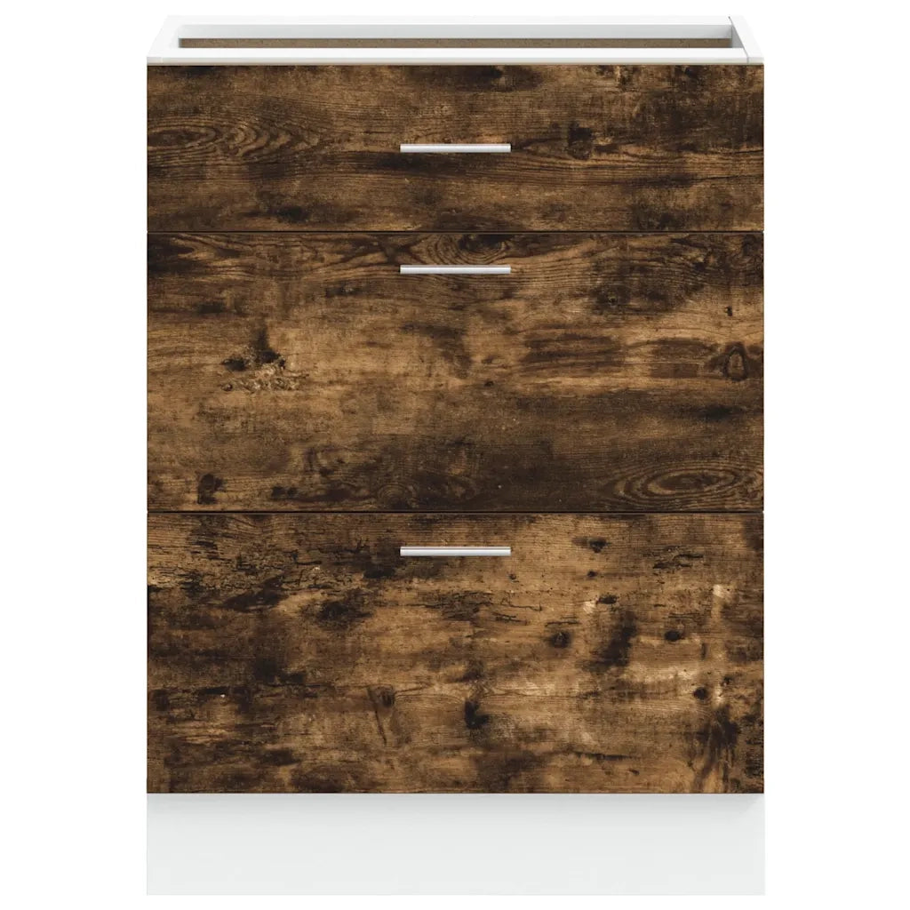 Base da Cucina “Lyon” Rovere Fumo in Legno Multistrato 854254