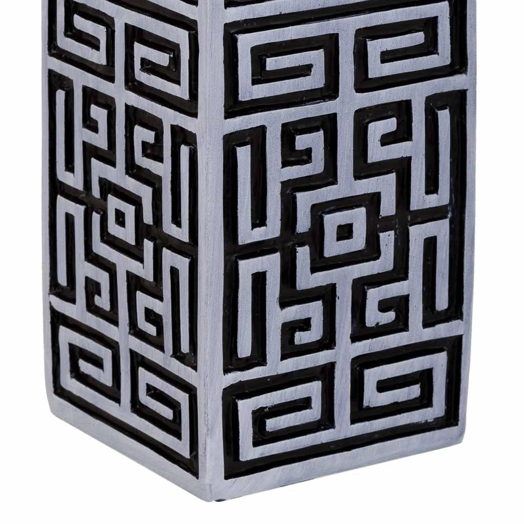 Vaso polirresina nero 12x12x38h cm