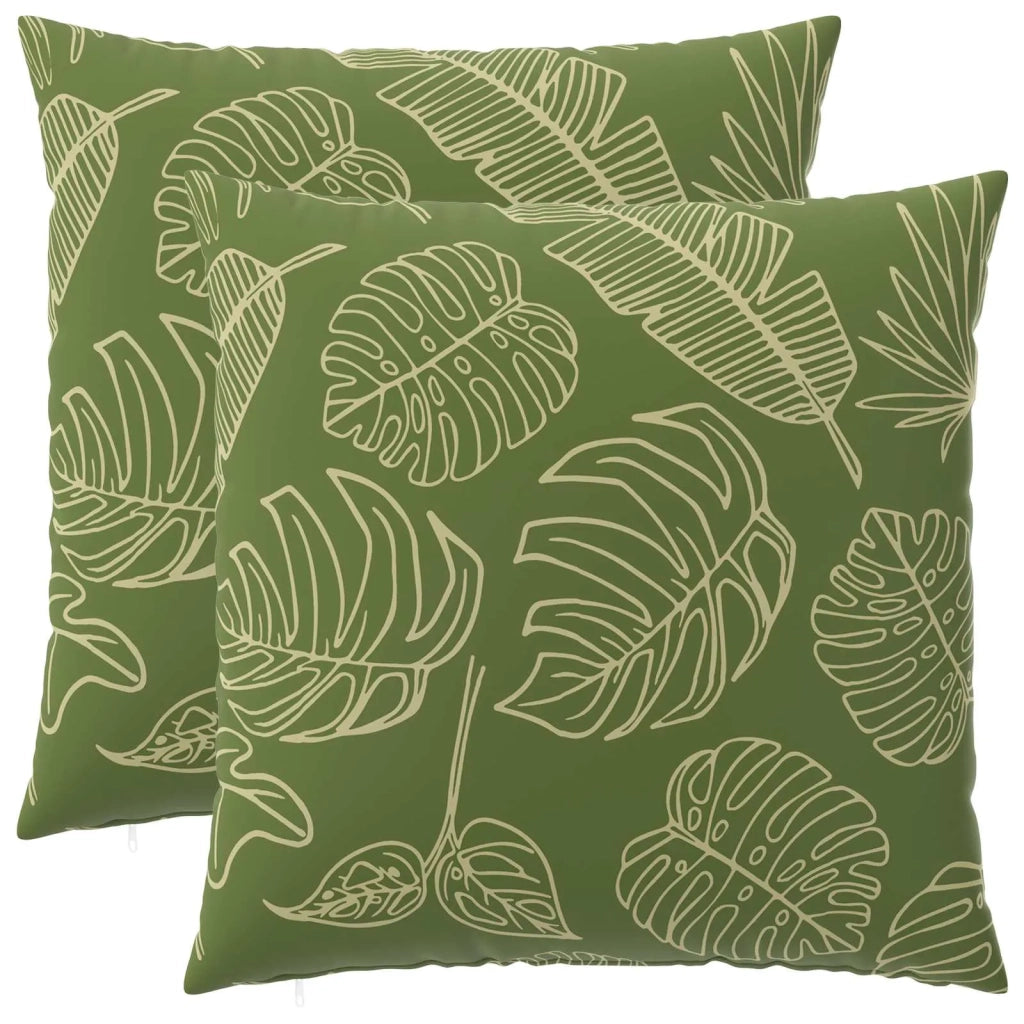 Federa 2 pcs HEERLEN Design a foglia 80 x 80 cm Poliestere 913671